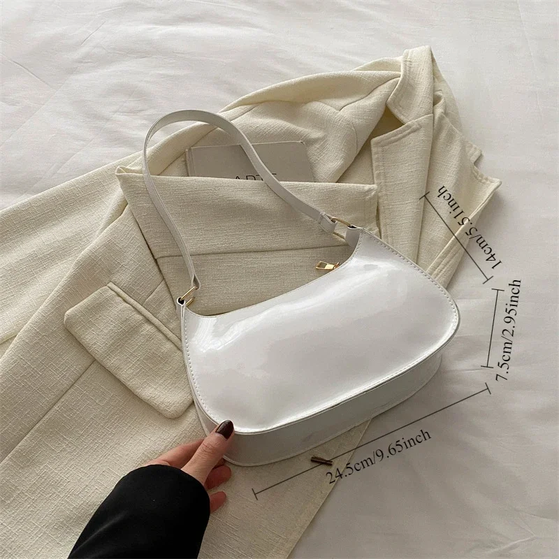 Spring Trendy Fashion Women's Solid Color Shoulder Bag Versatile Small Square Design Gentle Style for Casual Occasions - Image 3